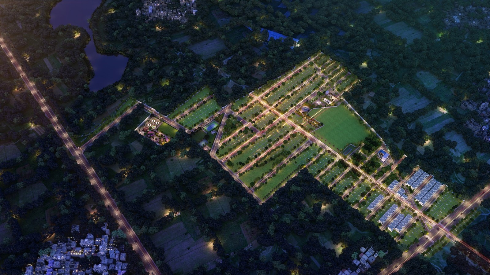 Aerial view of a city at night

AI-generated content may be incorrect., Picture